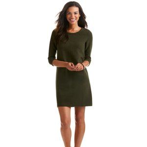 Vineyard Vines Ottoman Green Stretch Shift Dress